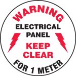 Warning Electrical Panel Keep Clear For 1 Meter