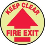 KEEP CLEAR FIRE EXIT (GLOW)