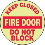 KEEP CLOSED FIRE DOOR DO NOT BLOCK (GLOW)