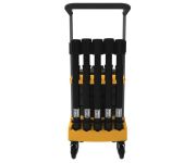 Mobile Banner Stake Stanchion Cart: Red Belt