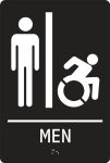 ADA Braille Tactile Sign: Handicap Accessible Men's Restroom