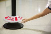 Stanchion Post Base Covers: Red Tag Hold Area