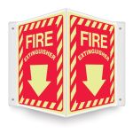 Safety Sign, Legend: FIRE EXTINGUISHER (ARROW)