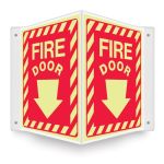 Safety Sign, Legend: FIRE DOOR