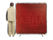 ONE-WAY Printed™ Welding Screens: Warning - Welding Area - Do Not Watch Arc