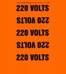 Labeling, Legend: 220 VOLTS