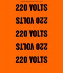 Labeling, Legend: 220 VOLTS