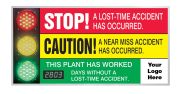 Semi-Custom Signal Digi-Day® 3 Electronic Scoreboards: This Plant Has Worked _ Days Without A Lost Time Accident