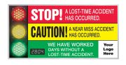Semi-Custom Signal Digi-Day® 3 Electronic Scoreboards: We Have Worked _ Days Without A Lost Time Accident