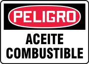 Safety Sign, Header: DANGER, Legend: FUEL OIL