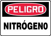 Safety Sign, Header: DANGER, Legend: NITROGEN