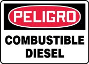 Safety Sign, Header: DANGER, Legend: DIESEL FUEL