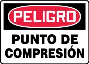 Safety Sign, Header: DANGER, Legend: PINCH POINT