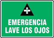 Safety Sign, Legend: EMERGENCY EYE WASH (W/GRAPHIC)