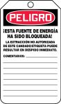 Safety Tag, Header: DANGER, Legend: DO NOT START