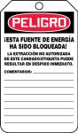 Safety Tag, Header: DANGER, Legend: LOCKED OUT DO NOT REMOVE