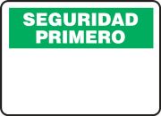 Safety Sign, Header: SAFETY FIRST, Legend: SAFETY FIRST