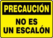 Safety Sign, Header: CAUTION, Legend: CAUTION NOT A STEP