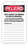 Safety Tag, Legend: DANGER DO NOT OPERATE (LOCK OUT TAG)