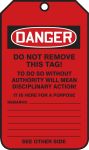 Authorized Personnel Only - Barricade Tag