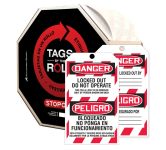 DANGER LOCKED OUT DO NOT OPERATE (BILINGUAL SPANISH)