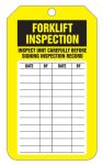 Safety Tag, Legend: FORKLIFT INSPECTION