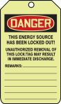 DANGER DO NOT OPERATE