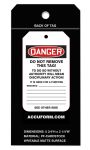Box of Tags: OSHA Danger (Blank)