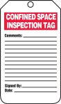 CONFINED SPACE INSPECTION TAG.
