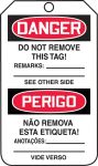 DANGER DO NOT START (English/Portuguese - Brazilian Dialect)