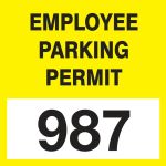 EMPLOYEE PARKING PERMIT (###)