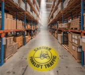 LED Sign Projector Lens Only: Caution - Forklift Traffic