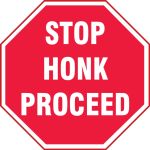 LED Sign Projector: Stop - Honk - Proceed