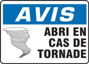 NOTICE TORNADO SHELTER (W/GRAPHIC)