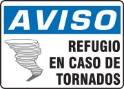 NOTICE TORNADO SHELTER (W/GRAPHIC)