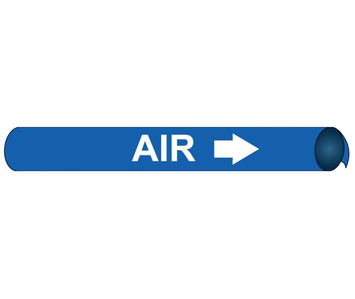 AIR WHITE/BLUE PRECOILED/STRAP-ON PIPE MARKER