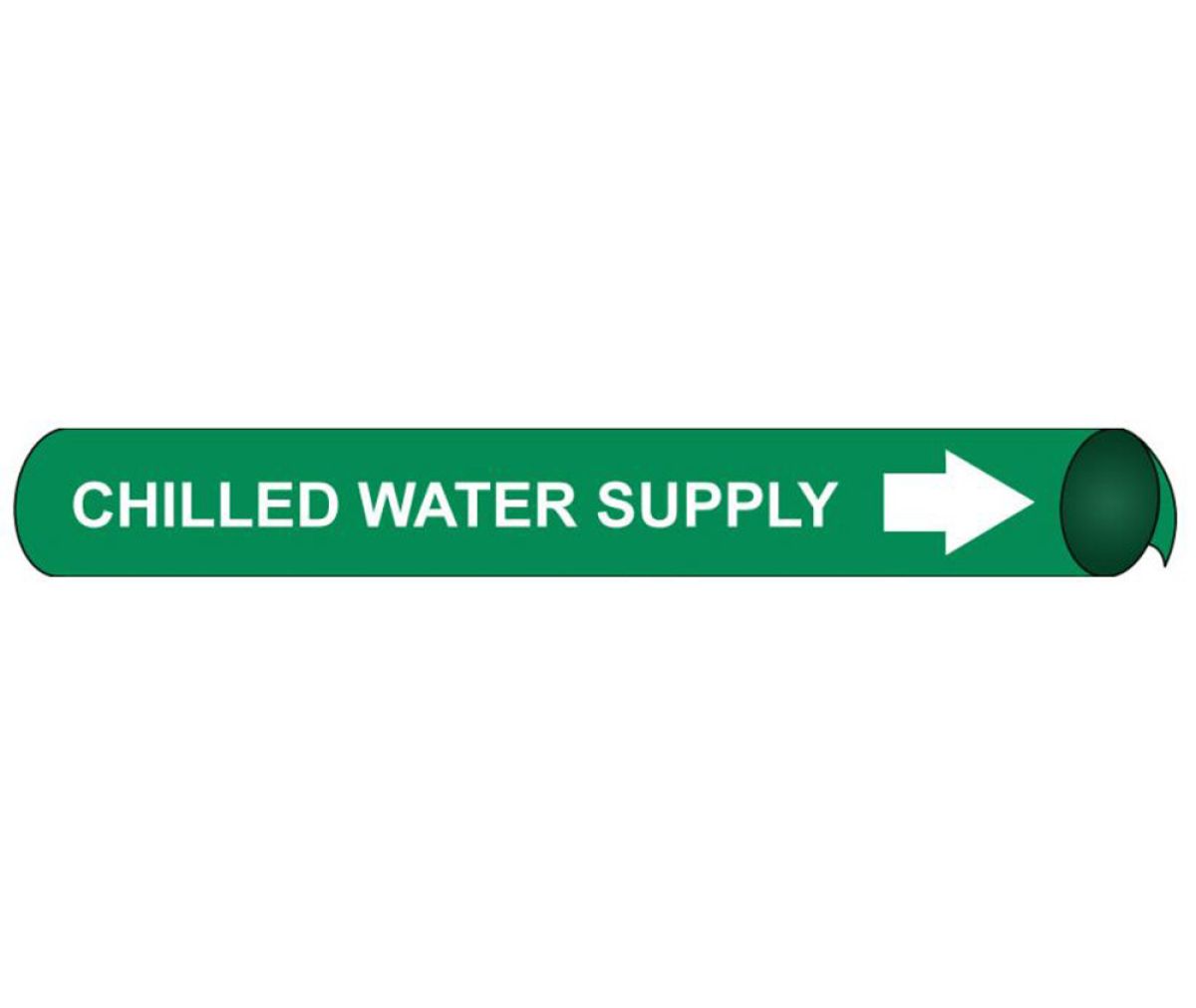 CHILLED WATER SUPPLY PRECOILED/STRAP-ON PIPE MARKER