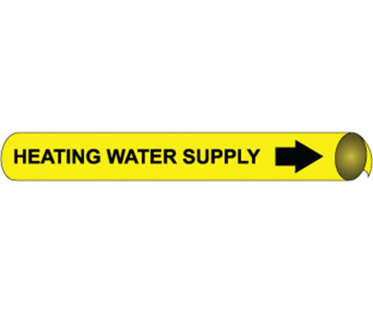 HEATING WATER SUPPLY PRECOILED/STRAP-ON PIPE MARKER
