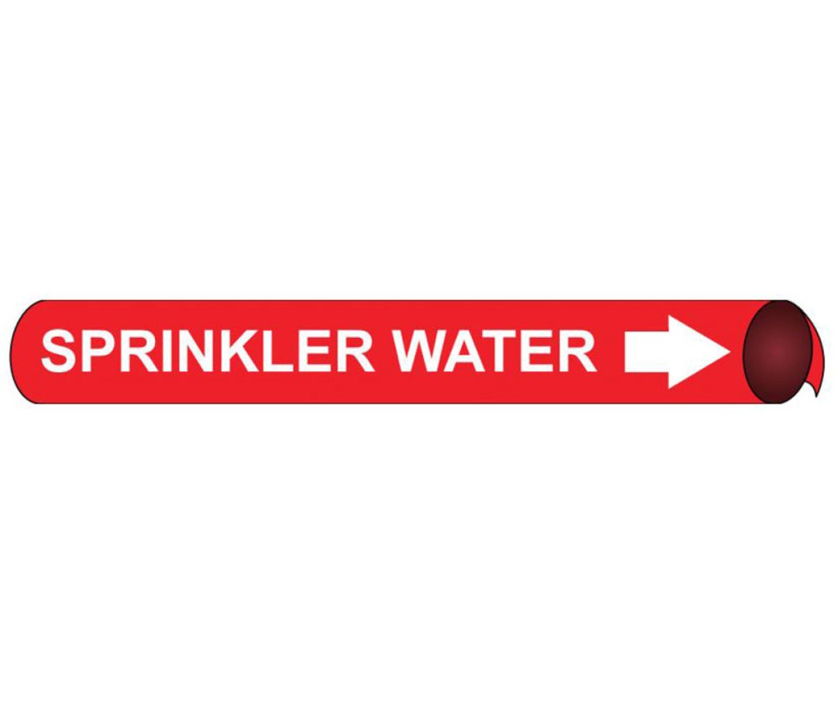 SPRINKLER WATER PRECOILED/STRAP-ON PIPE MARKER