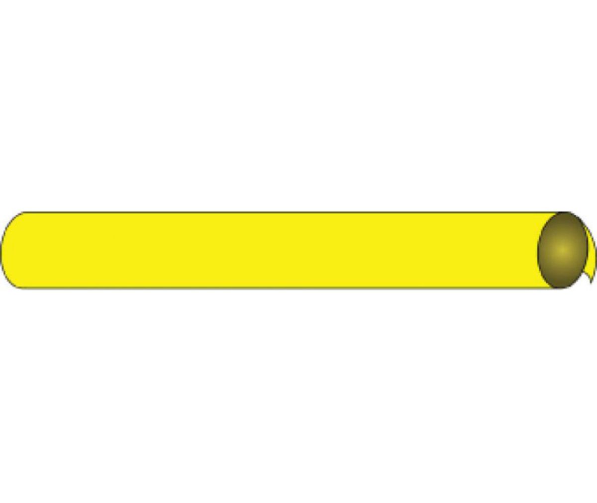BLANK YELLOW PRECOILED/STRAP-ON PIPE MARKER