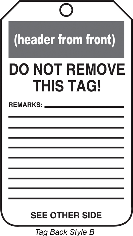 Safety Tag, Header: DANGER, Legend: CURRENT ON
