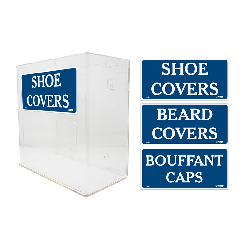 Acrylic Dispenser for Beard Covers, Shoe Cover, or Bouffant Caps Uses