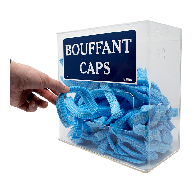 Acrylic Dispenser for Beard Covers, Shoe Cover, or Bouffant Caps Uses