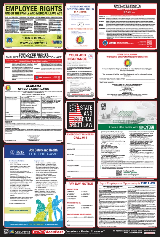 OSHA Combo State, Federal & OSHA Labor Law Safety Poster PPG300