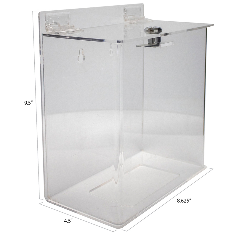 Grab and Go Acrylic Mask Dispenser with Lock