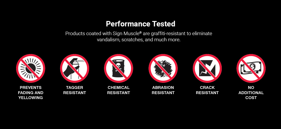 Accuform Dotcom Sign Muscle Permormance