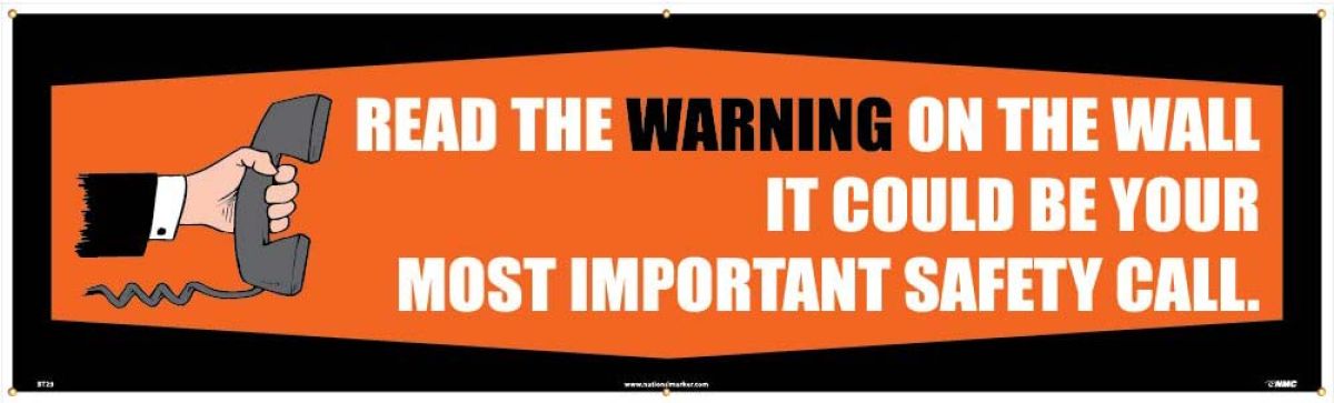 READ THE WARNING ON THE WALL BANNER