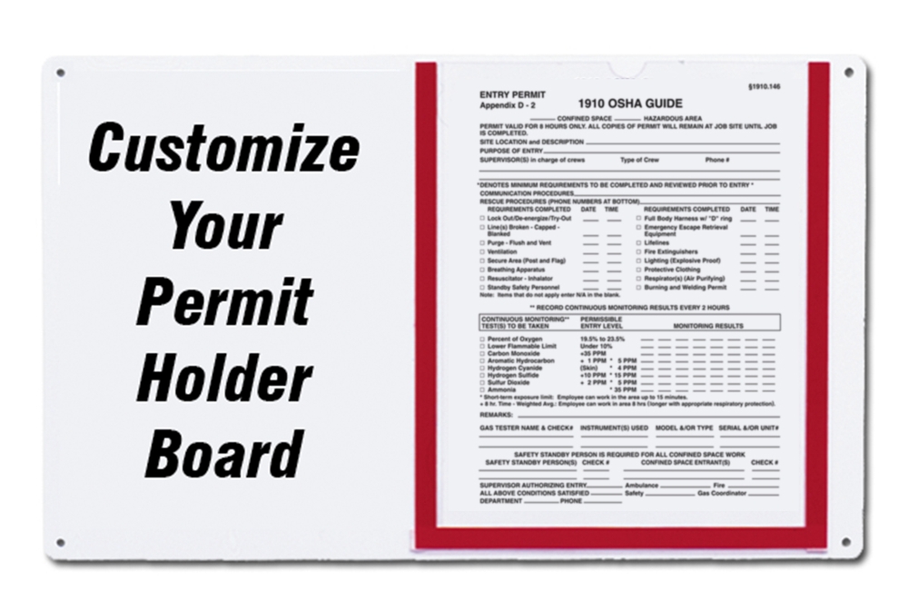 Custom Permit Holder Board<br> <b>Call 1-800-237-1001 for more information</b>