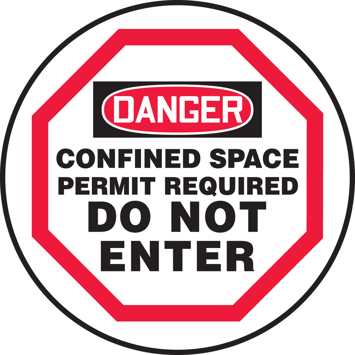 DANGER CONFINED SPACE PERMIT REQUIRED DO NOT ENTER