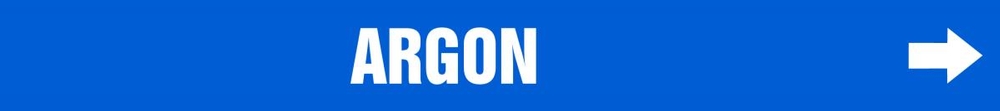 Pipe Marker, Legend: ARGON - BLUE BACKGROUND